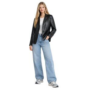 Kenneth Cole Genuine Leather Blazer Jacket